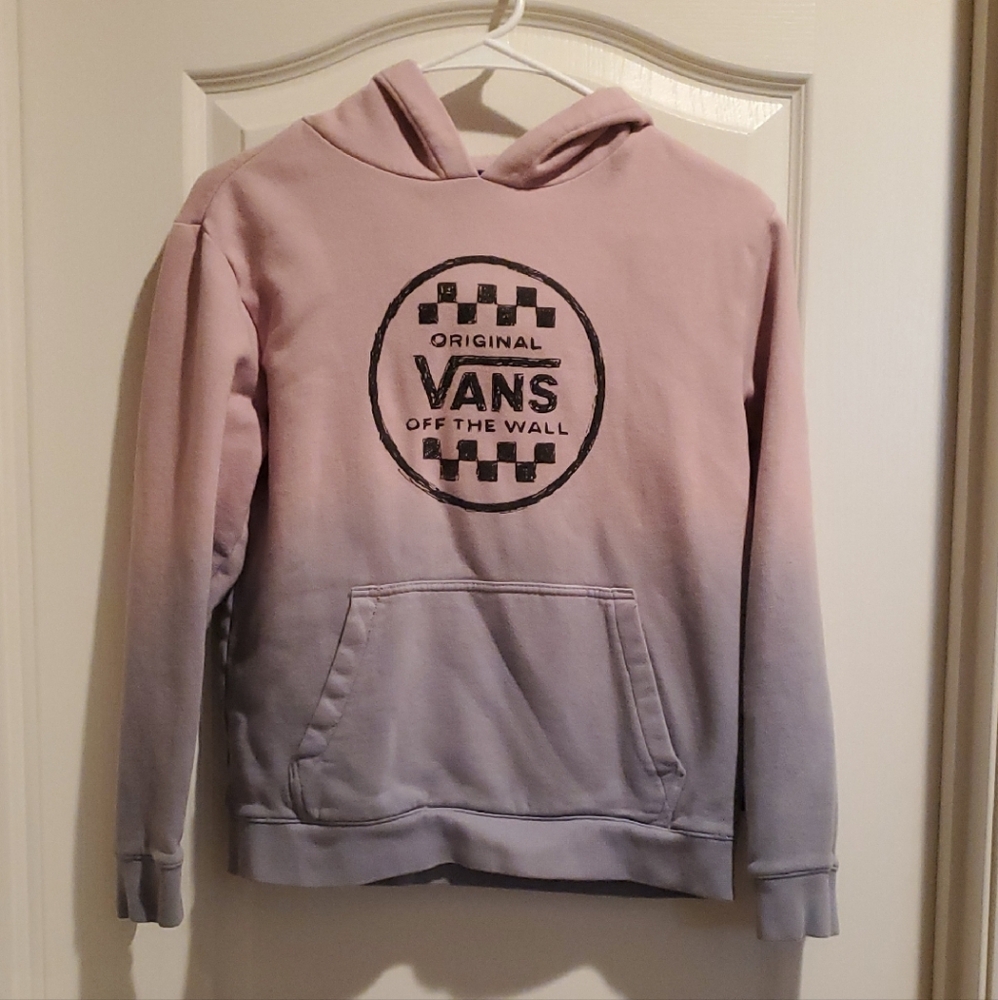Vans Pink and Gray Gradient Hoodie